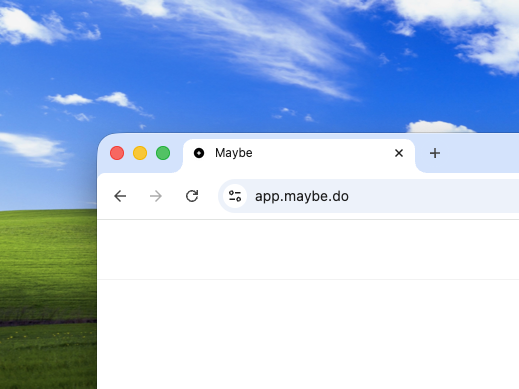 Maybe app interface open in a browser on a laptop — clean minimalist task list on a dark background
